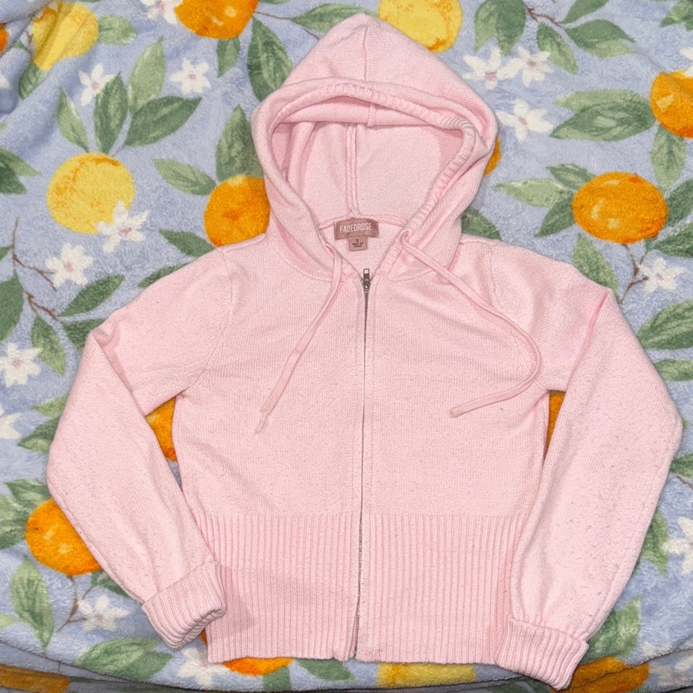 Adorable Pink Kids Zip-Up Hoodie. Brand new maybe used once. Soft & stretchy!
